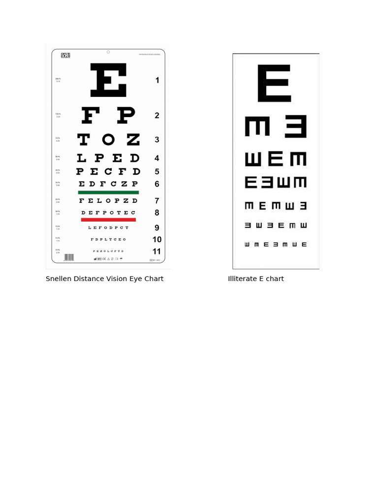 Snellen Distance Vision Eye Chart | PDF