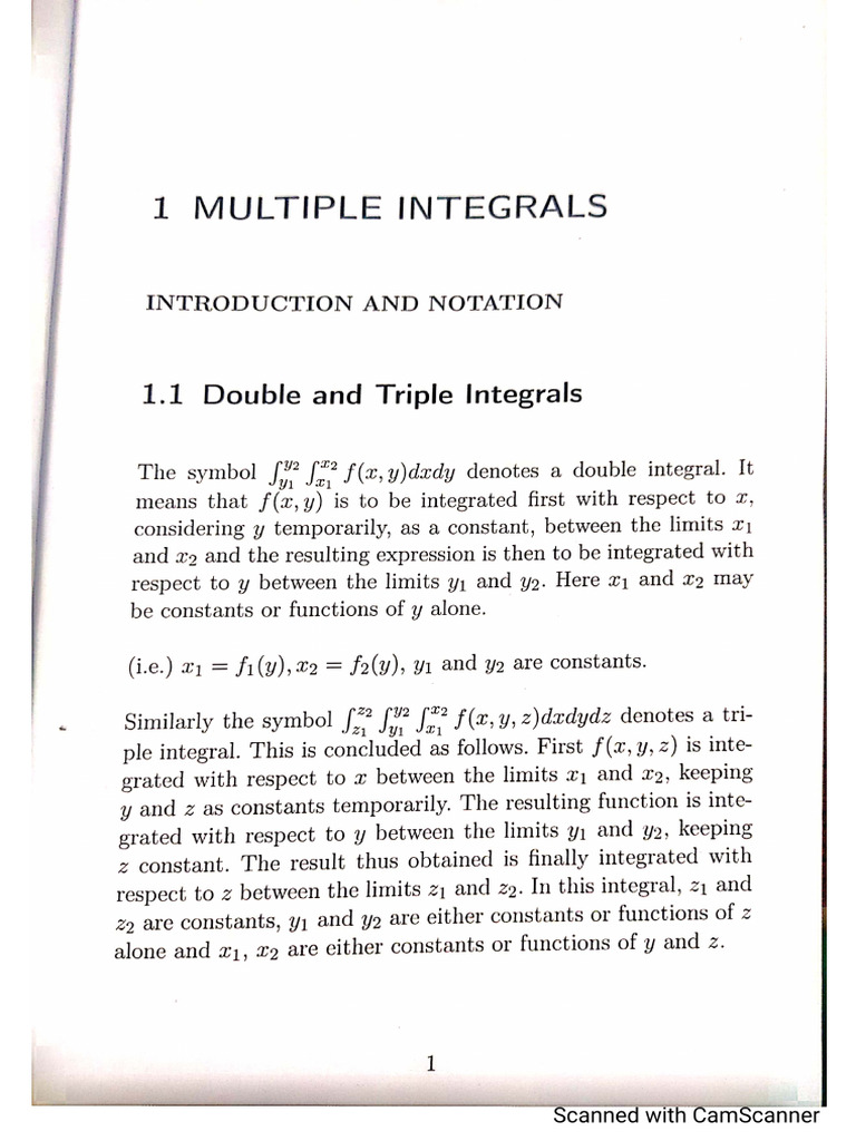 Unit 1 Integral Calculus Pdf