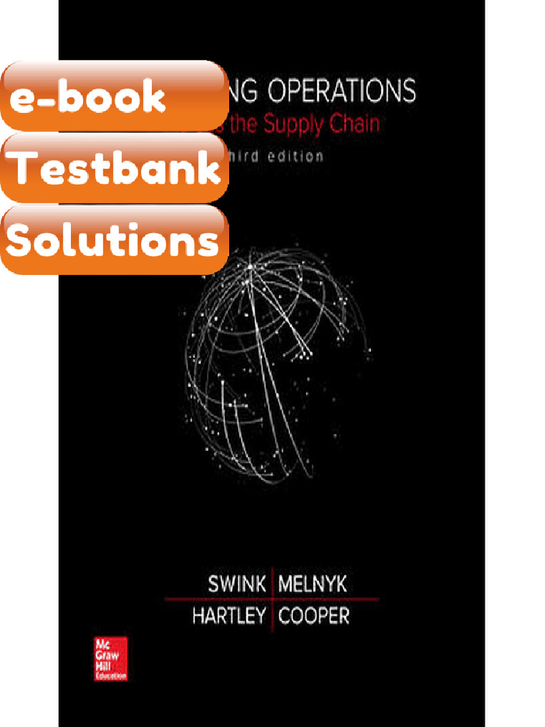 Testbank Managing Operations Across the Supply Chain 3rd Edition by ...