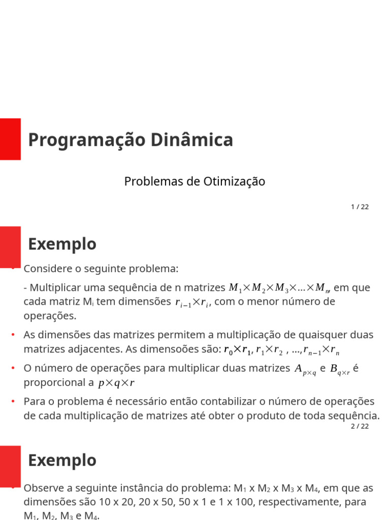 Aulas 12 - Programação Dinâmica1 | PDF