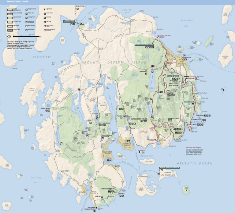 Acadia Map | PDF | Outdoor Recreation | Landscape