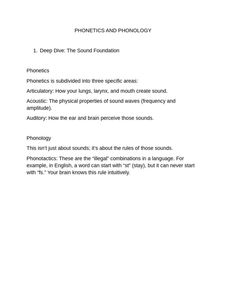 Phonetics and Phonology | PDF