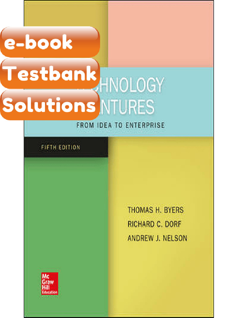 Testbank Technology Ventures From Idea to Enterprise 5th Edition by ...