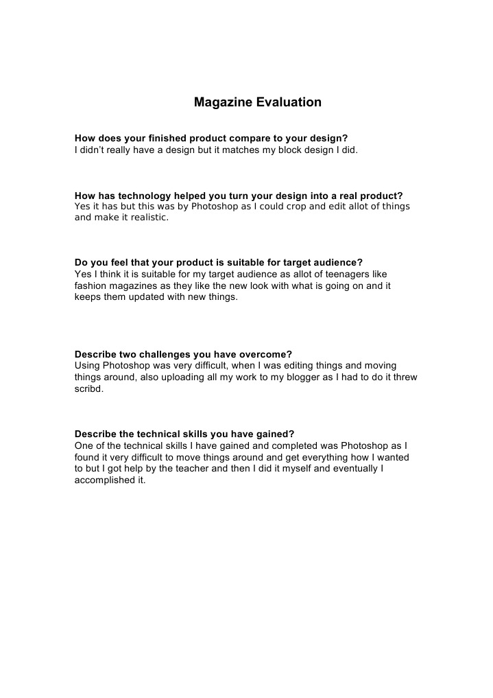 Magazine Design Evaluation and Insights | PDF | Self-Improvement