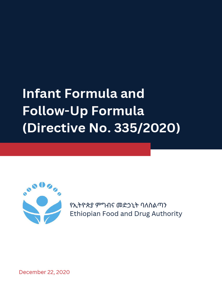Infant Formula and Follow Up Formula Directive No. 335 2020 | PDF ...