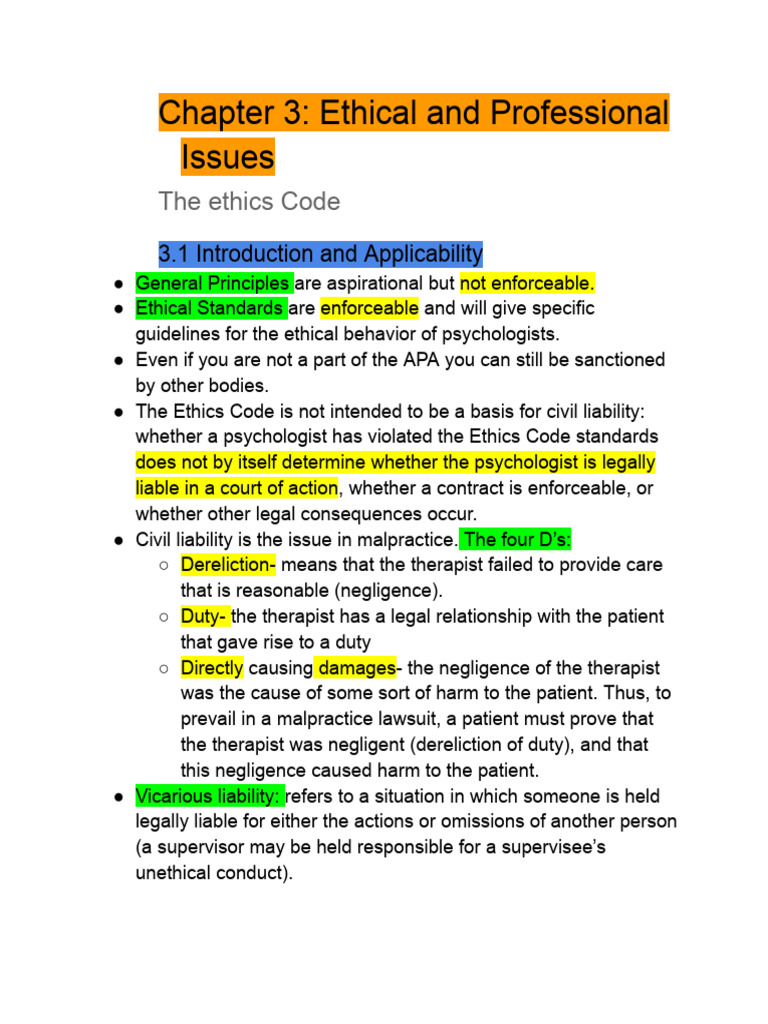 Chapter 3 - Ethical and Professional Issues | PDF | Subpoena Duces ...