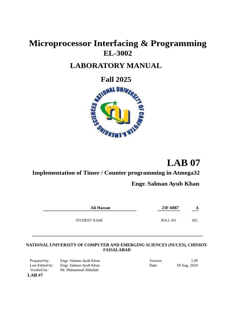 MIP Lab_07_ 23F-6087 | PDF | Timer | Electrical Engineering