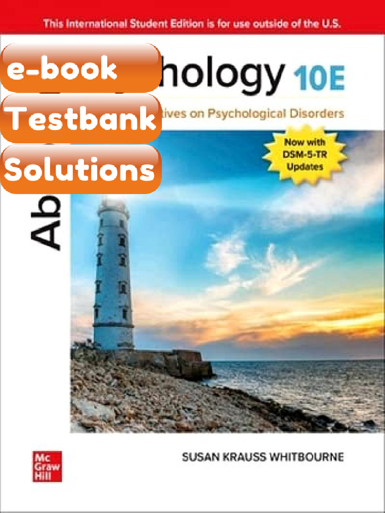 Testbank ISE Abnormal Psychology Clinical Perspectives on Psychological ...