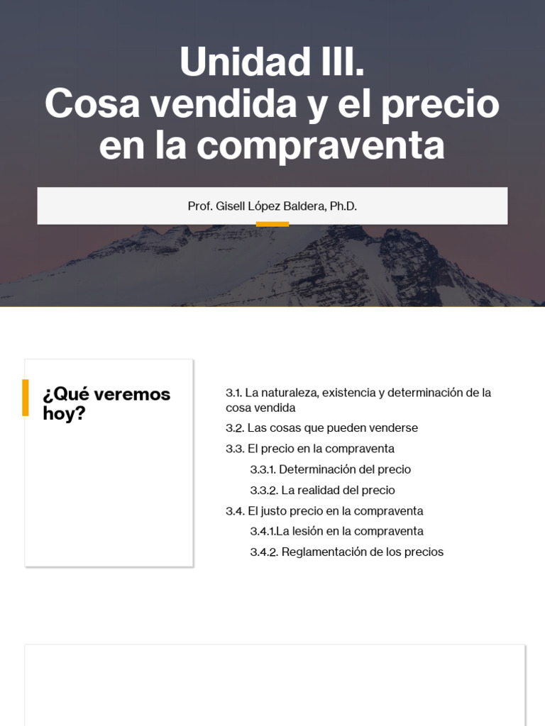 Cosa Vendida Unidad III Precio | PDF | Precios