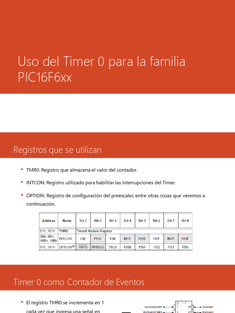 Uso Del Timer 0 para La Familia PIC16F6xx | PDF | Ingeniería ...