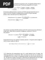 Density Problem Solving Examples | PDF | Litre | Density