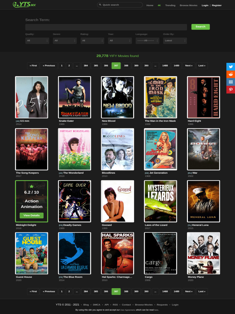 Search and Browse YIFY Movies Torrent Downloads YTS Page 387