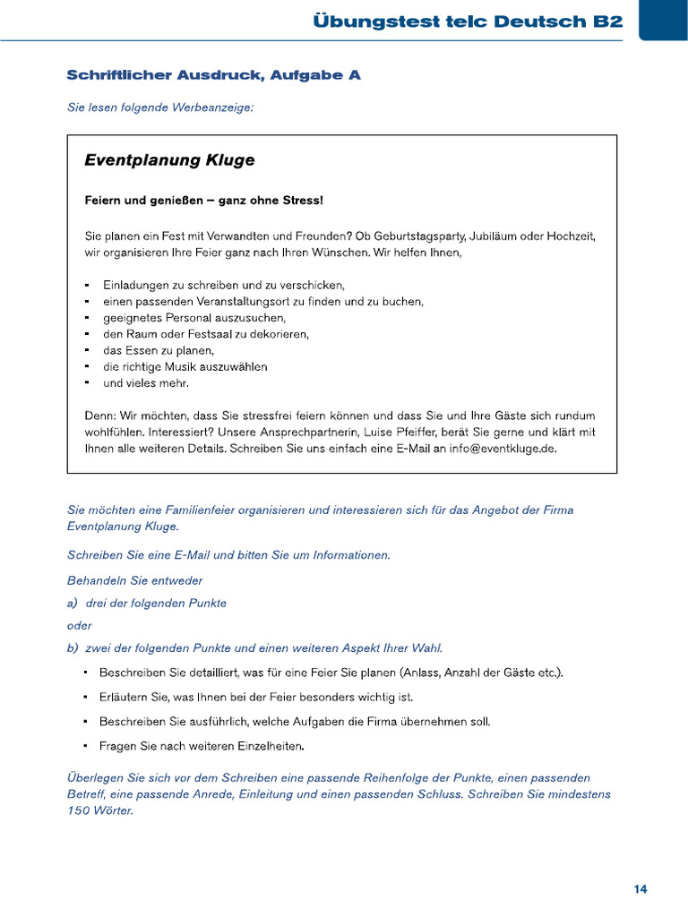 B2 Schreiben 2 (1) | PDF