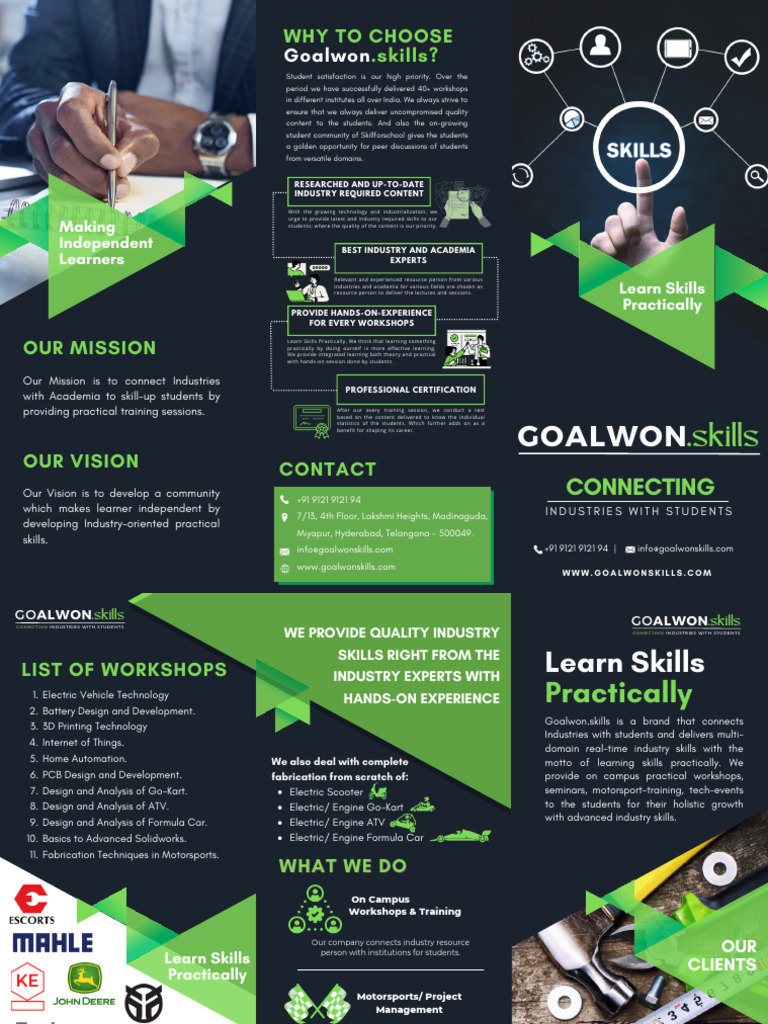 Goalwon - Skills Trifold Brochure | PDF