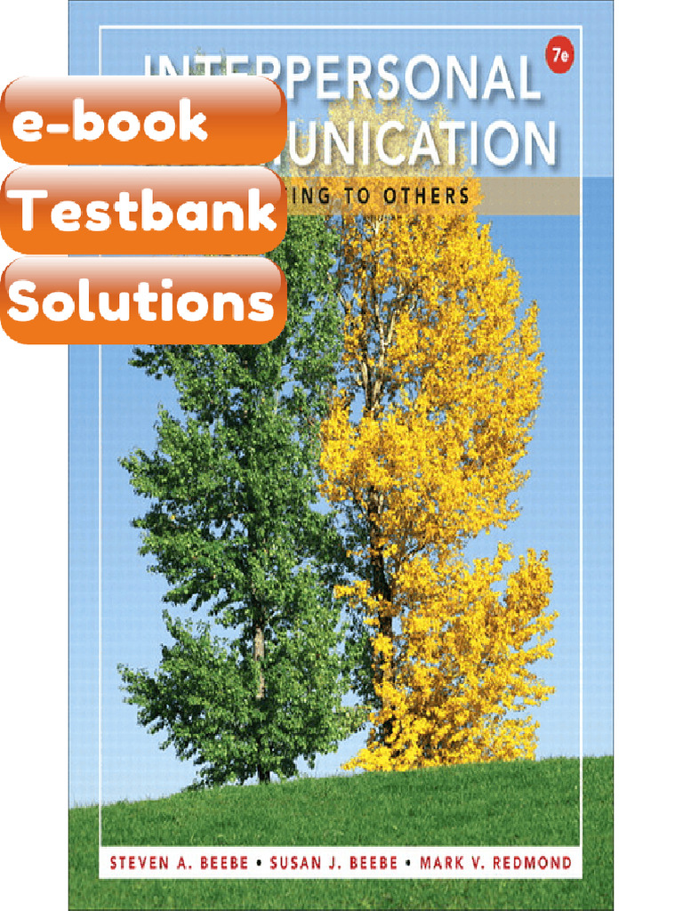 Testbank Interpersonal Communication Relating Others 7th Edition by ...
