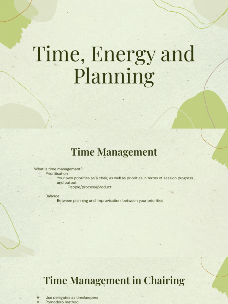 Time Management and Planning | PDF