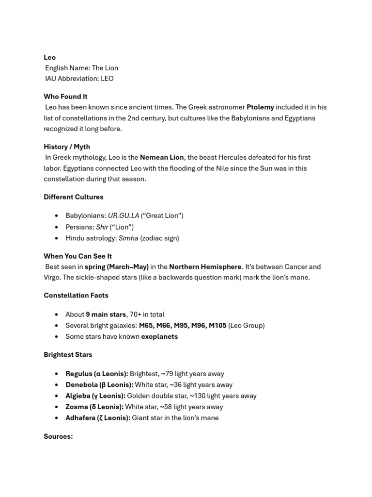Constellation Project | PDF