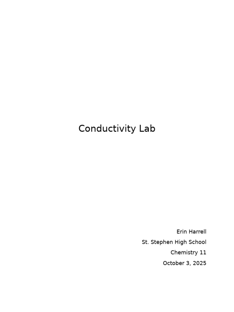 Chem lab 1-3 | PDF | Salt (Chemistry) | Electrolyte