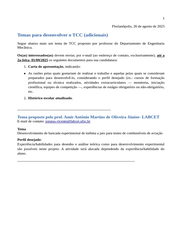 Temas 3 - TCC 2025-2 Prof - Amir Até.01set2025 | PDF