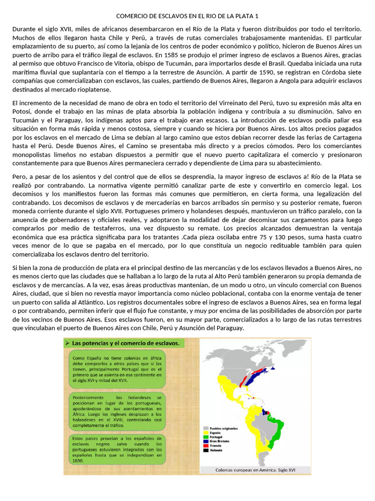 Comercio de Esclavos en America | PDF | Comercio de esclavos del ...