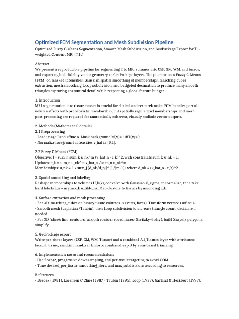 Optimized FCM Pipeline Paper | PDF