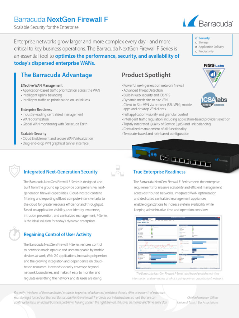 Barracuda NextGen Firewall F DS US | PDF | Virtual Private Network ...