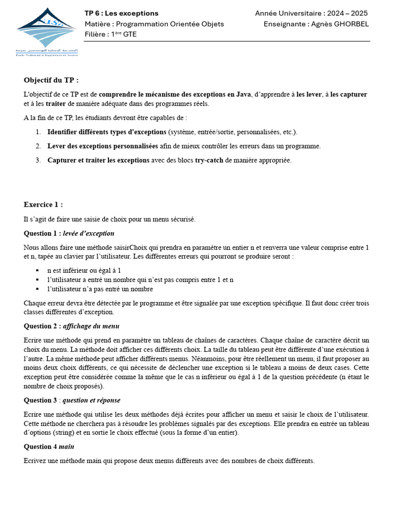 TP 6 | PDF | Informatique | Informatique