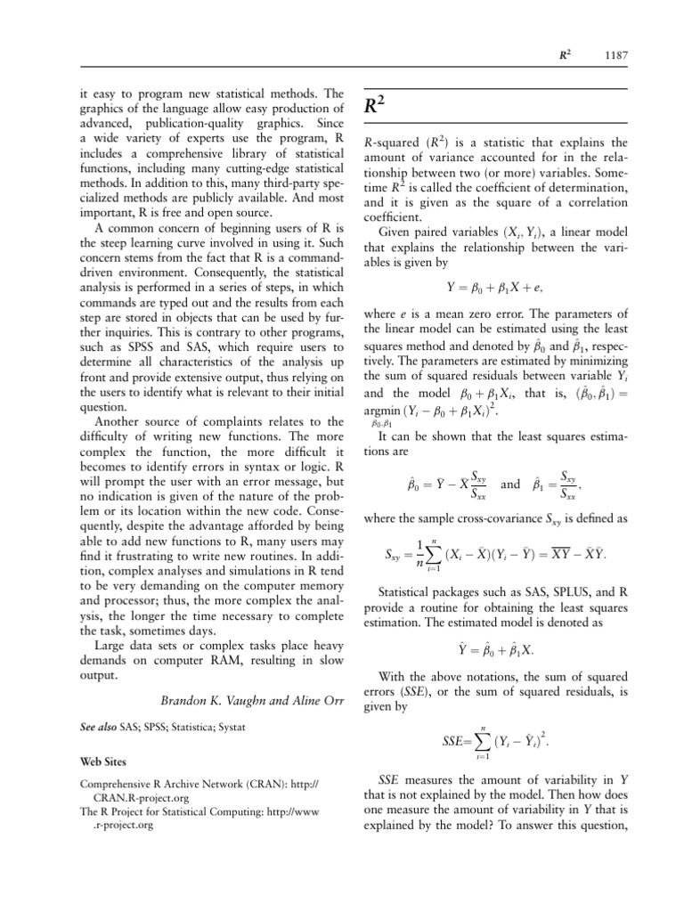 R2 | PDF | Coefficient Of Determination | Ordinary Least Squares