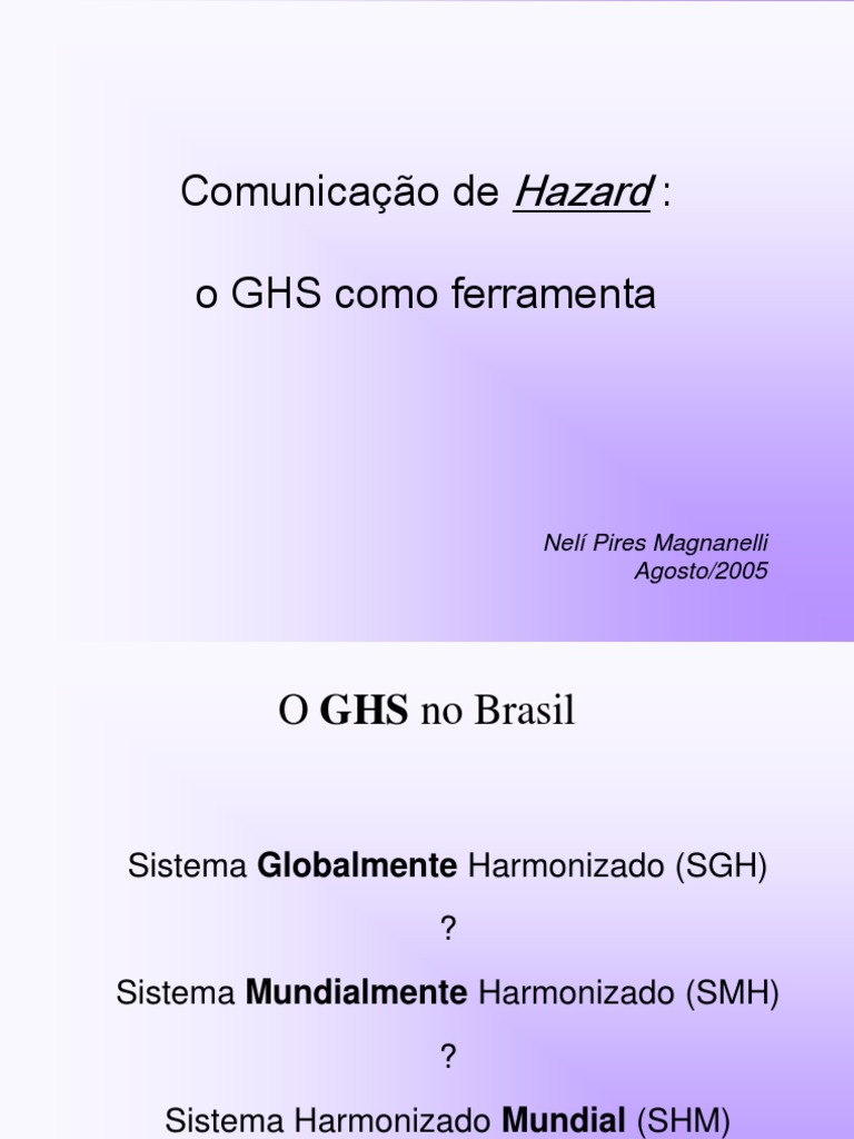 GHS Fundacentro | PDF | Química | Natureza