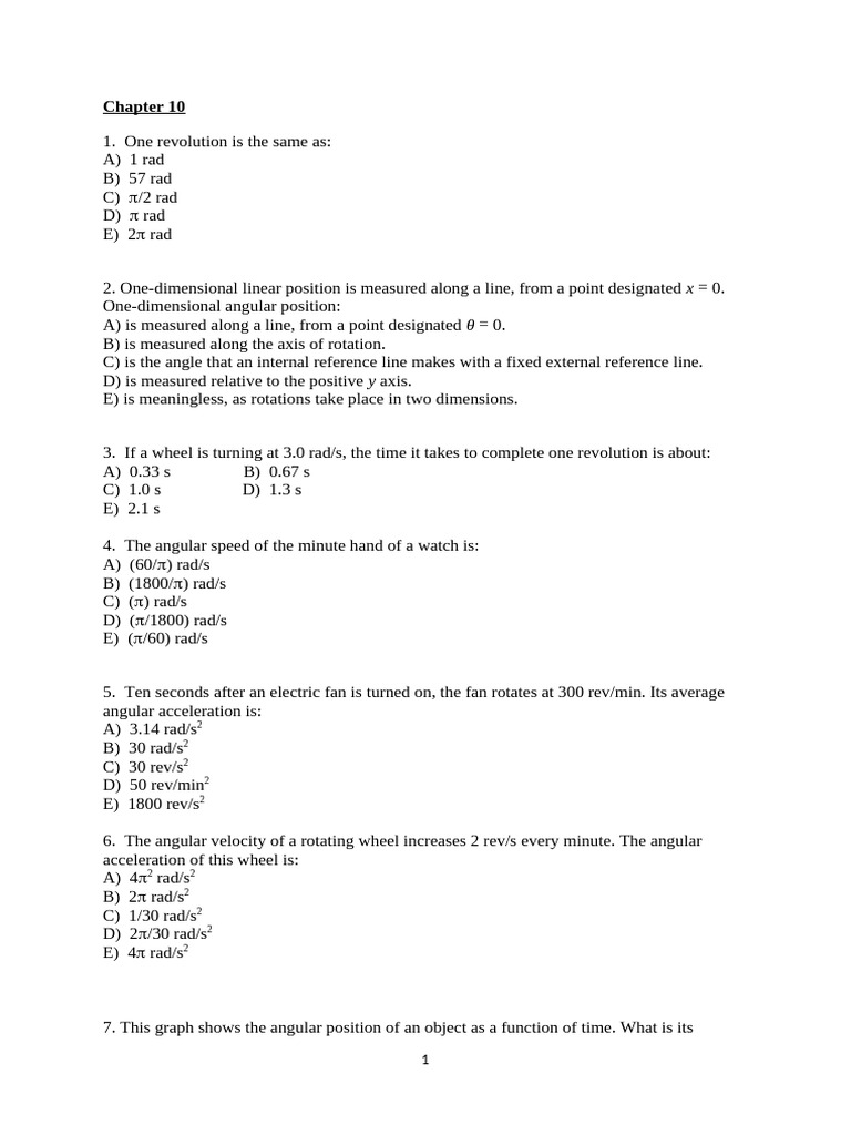 Physics | PDF | Rotation Around A Fixed Axis | Force