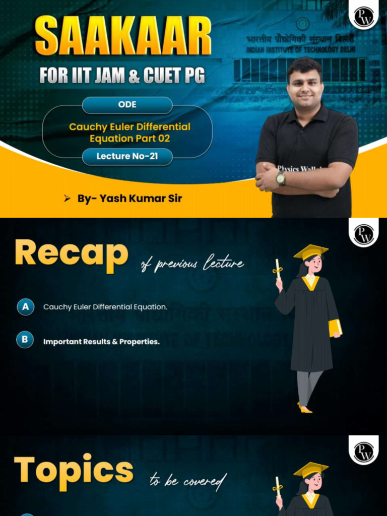 ODE 21 Class Notes PDF | PDF