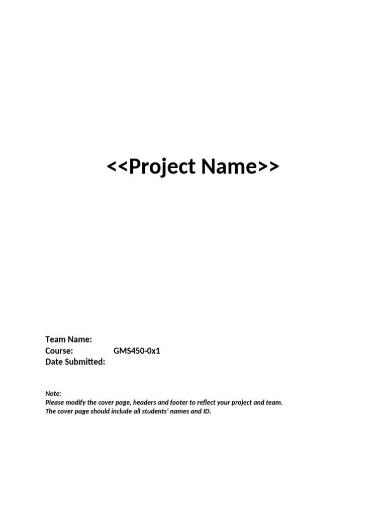 GMS450 Assignment 1 Template | PDF | Project Management | Business