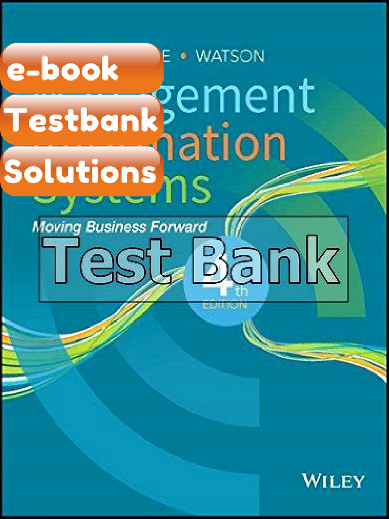 Testbank Management Information Systems 4th Edition Rainer Download ...
