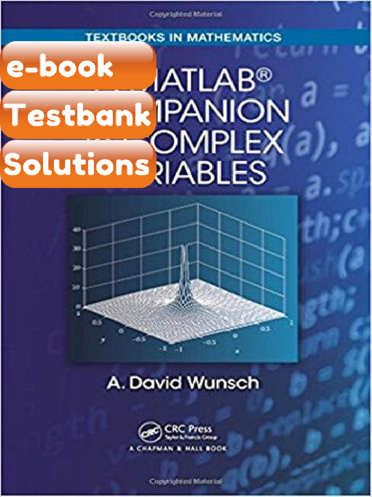 Testbank MatLab Companion to Complex Variables 1st Wunsch Fast Download ...