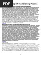 Download Peranan Teknologi Informasi Di Bidang Pertanian by Welly Primantoro SN99319060 doc pdf