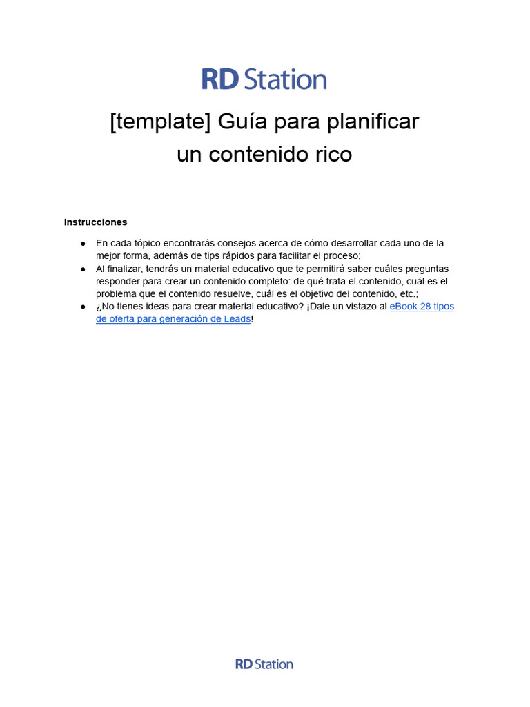 Guía Para Planificar Un Contenido Rico | PDF | Cliente | Business