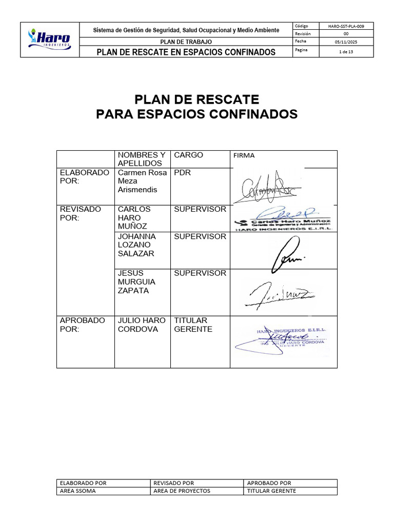 Plan de Rescate Ec | PDF | Cuerda | Seguridad y salud ocupacional
