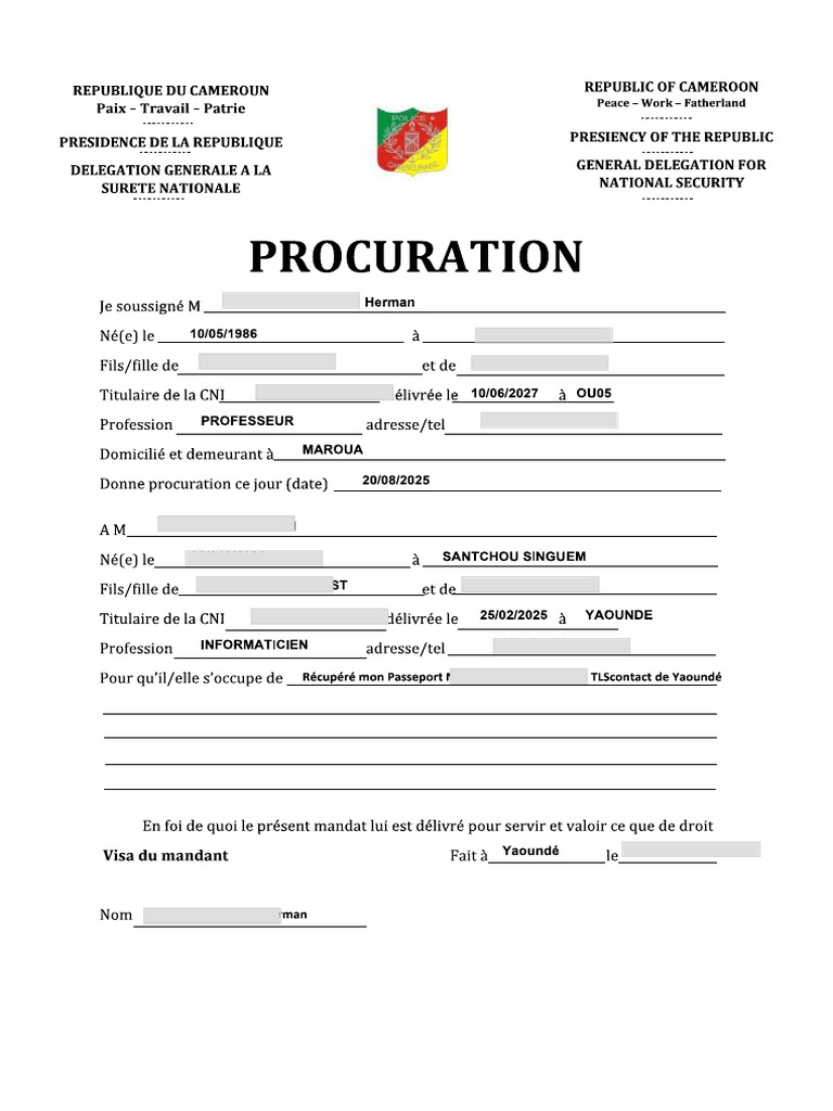 Procuration | PDF