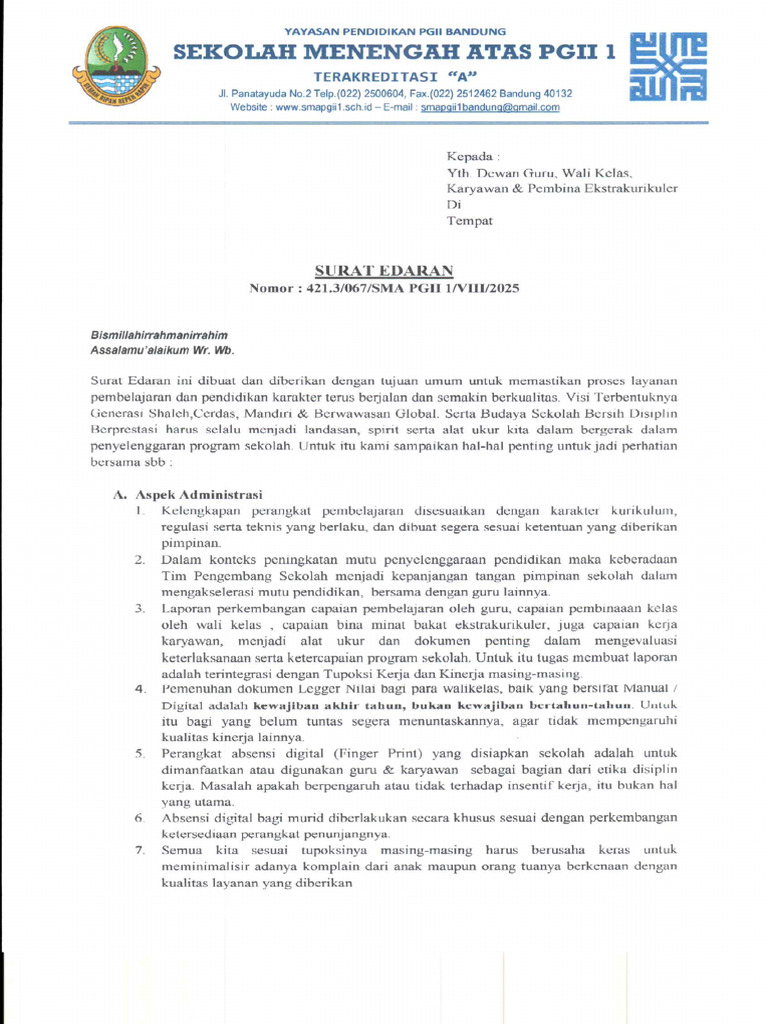 Surat Edaran | PDF