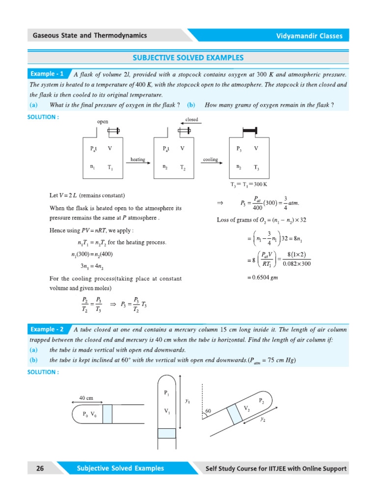 Thermodynamics Solved Examples | PDF
