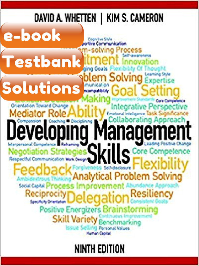 Testbank Developing Management Skills 9th Edition by David a Whetten ...