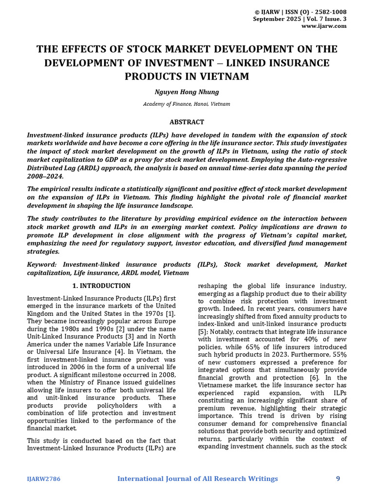 The Effects of Stock Market Development | PDF | Insurance | P Value