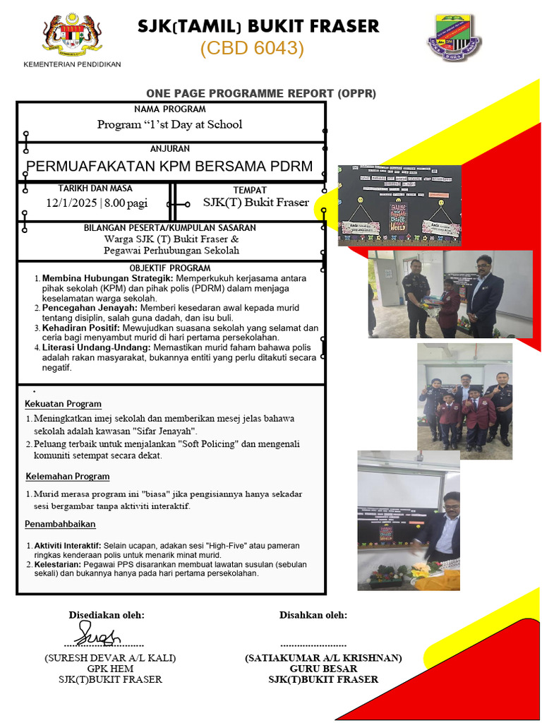 OPPR 1'St Day at School | PDF