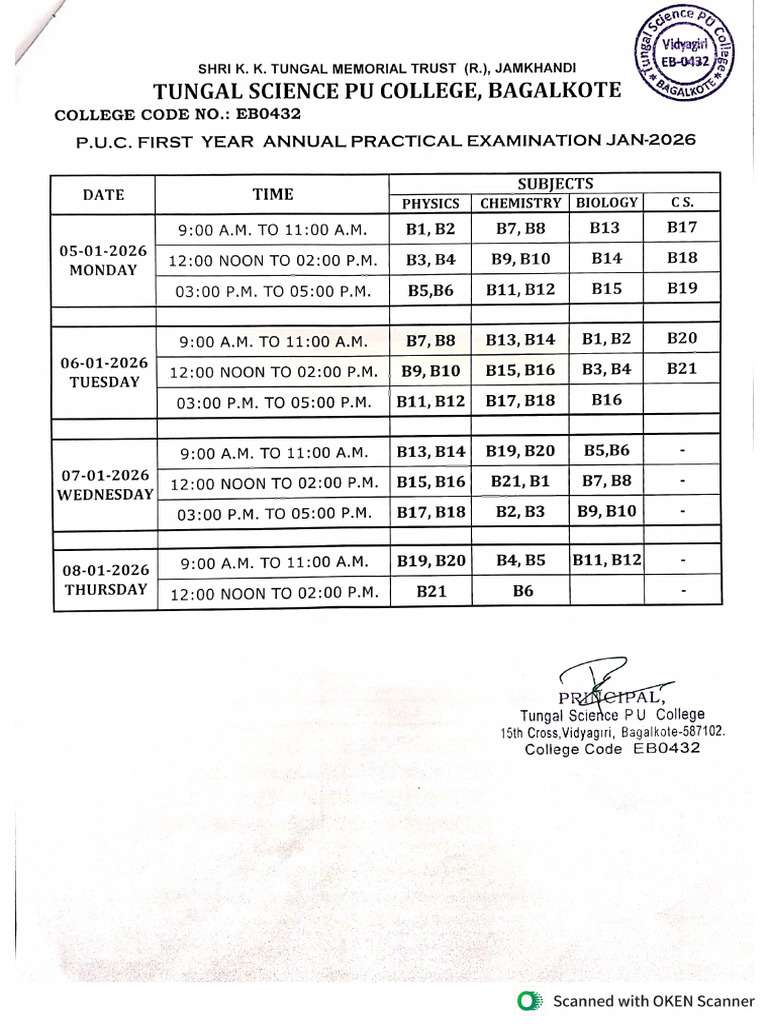 I Pu Practical Exam - 2026 | PDF