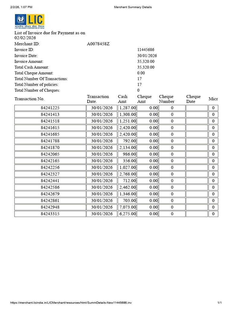 Merchant Summary Details5 | PDF | Cheque | Payments