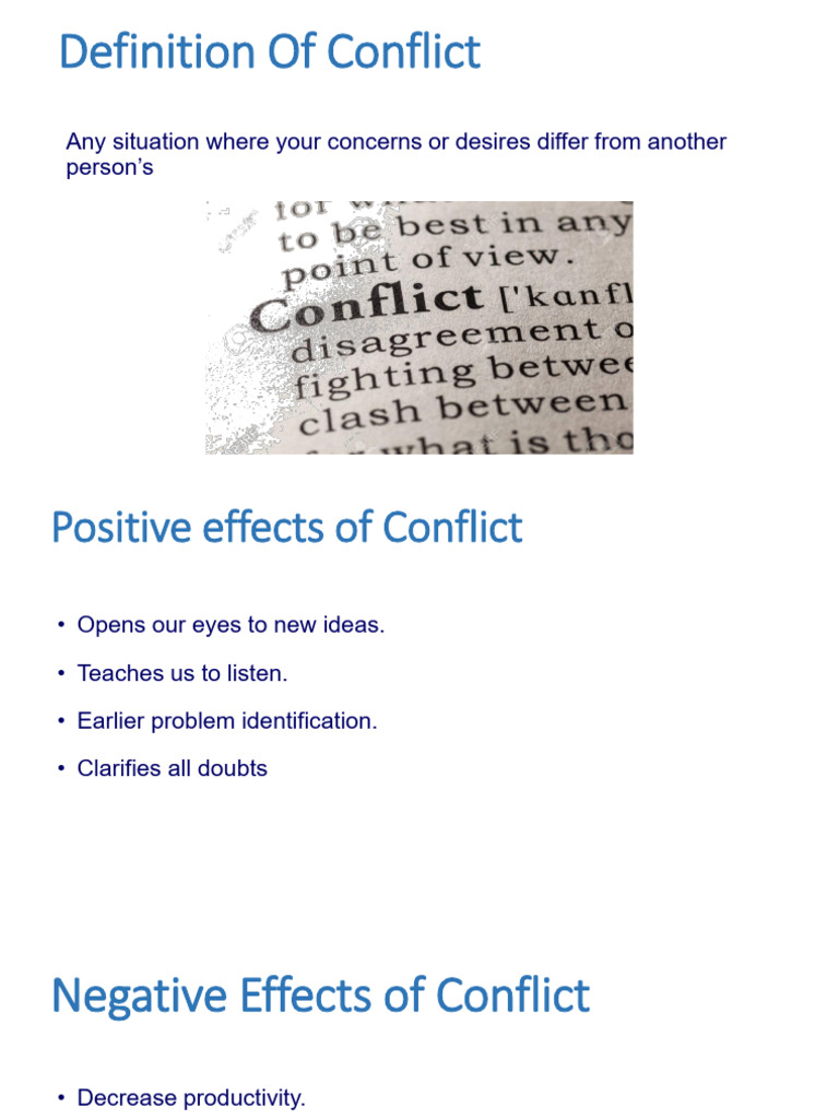 Conflict Management | PDF | Cognition | Communication