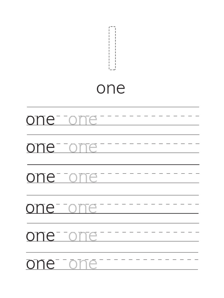 Write The Numbers | PDF