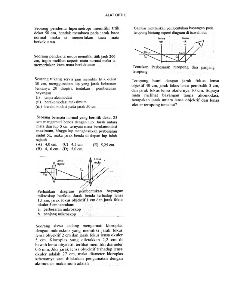 Alat Optik 1 | PDF