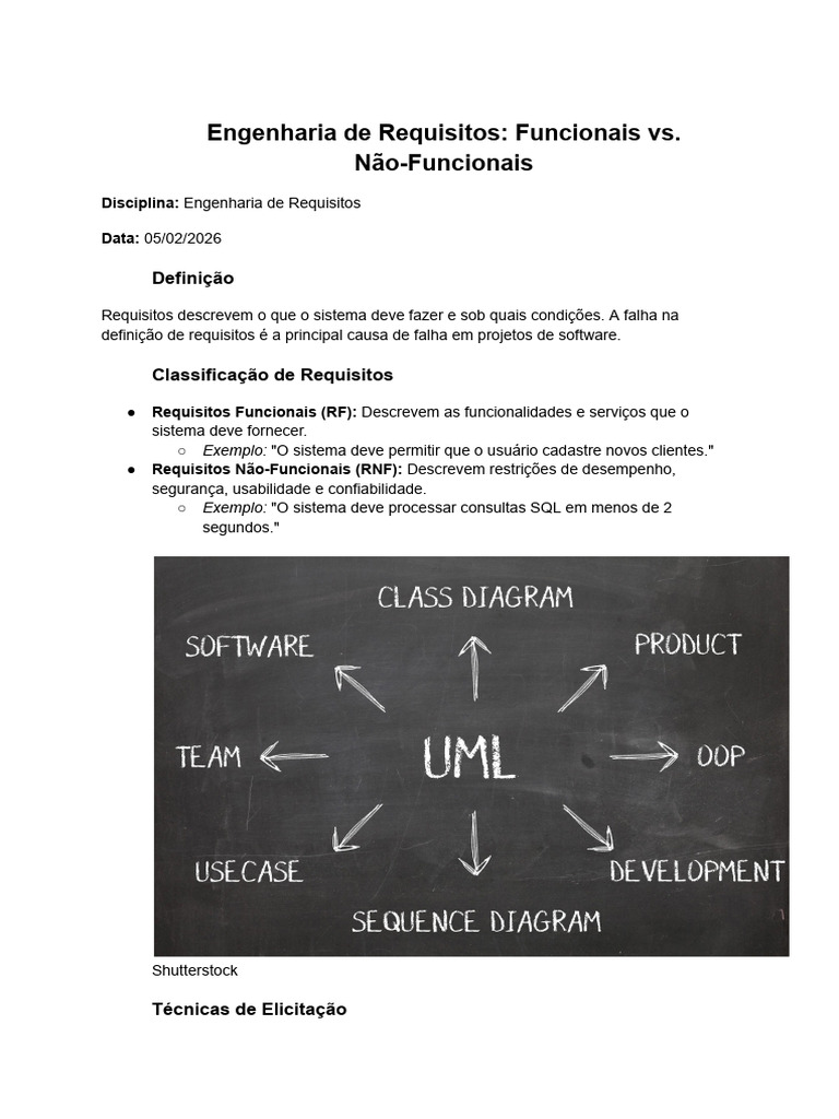 Engenharia de Requisitos - Funcionais vs. Não-Funcionais | PDF
