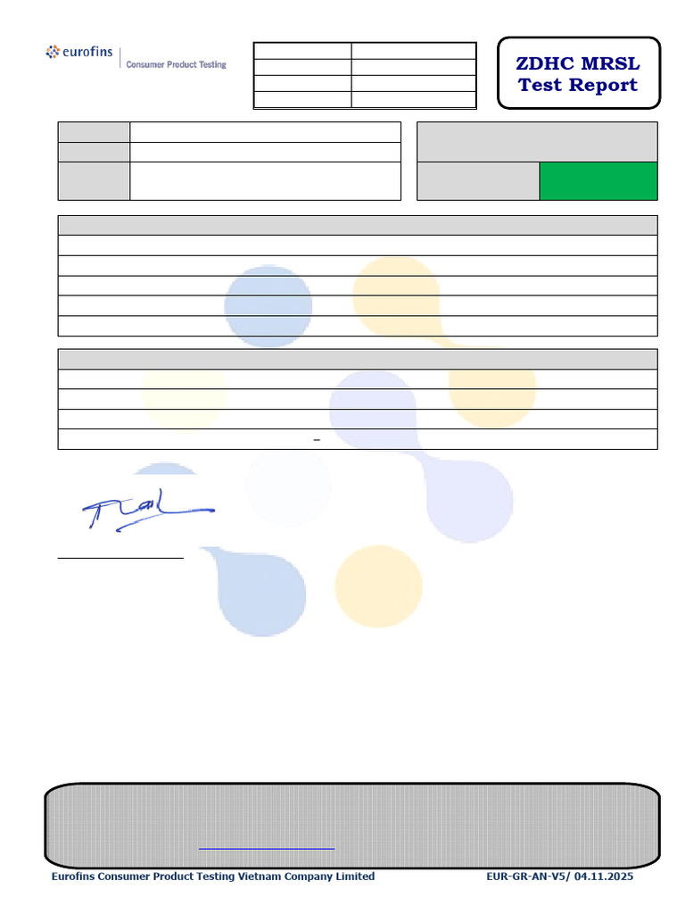 Test Report Hydrogen Peroxide H2o2 | PDF | Chromium | Salt (Chemistry)